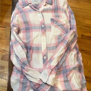 Rails Kids Plaid Shirt in Pink and Blue